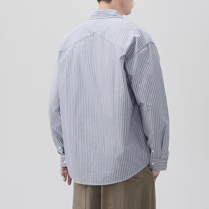Long Sleeve Lapel Collar Shirt