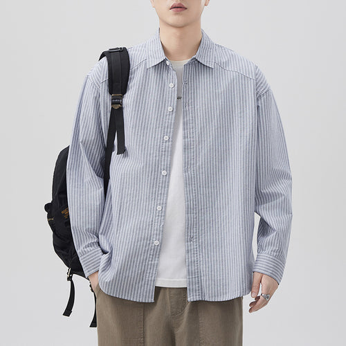 Long Sleeve Lapel Collar Shirt