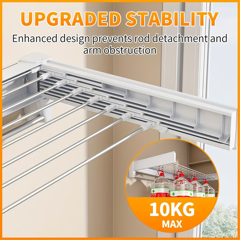 Clothes Rack 70/100cm– Wall-Mounted Aluminum Drying Hanger for Bathroom, Balcony, Bedroom