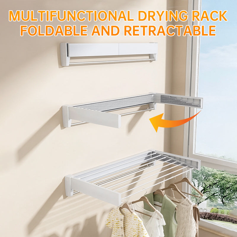 Clothes Rack 70/100cm– Wall-Mounted Aluminum Drying Hanger for Bathroom, Balcony, Bedroom