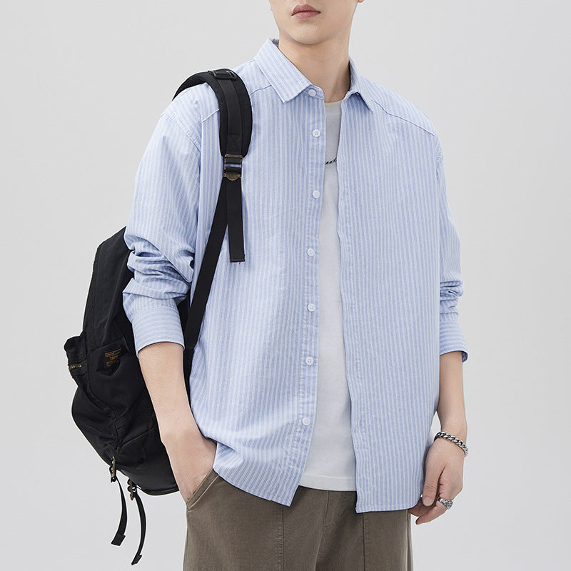 Long Sleeve Lapel Collar Shirt